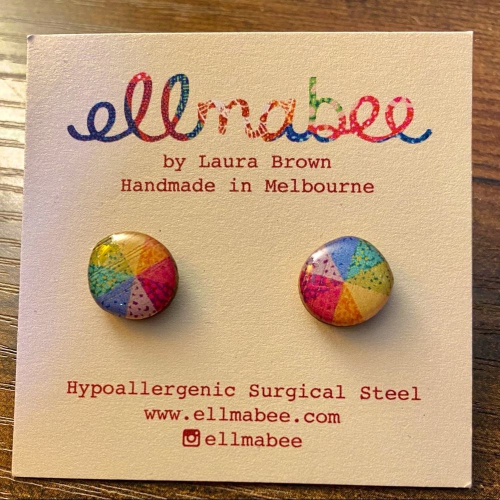 Hypoallergenic colourful earnings 🌈❤️